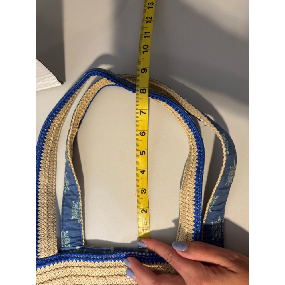 Vera Bradley Beach Bag One Size Beige and Blue Turtle - Picture 7 of 10
